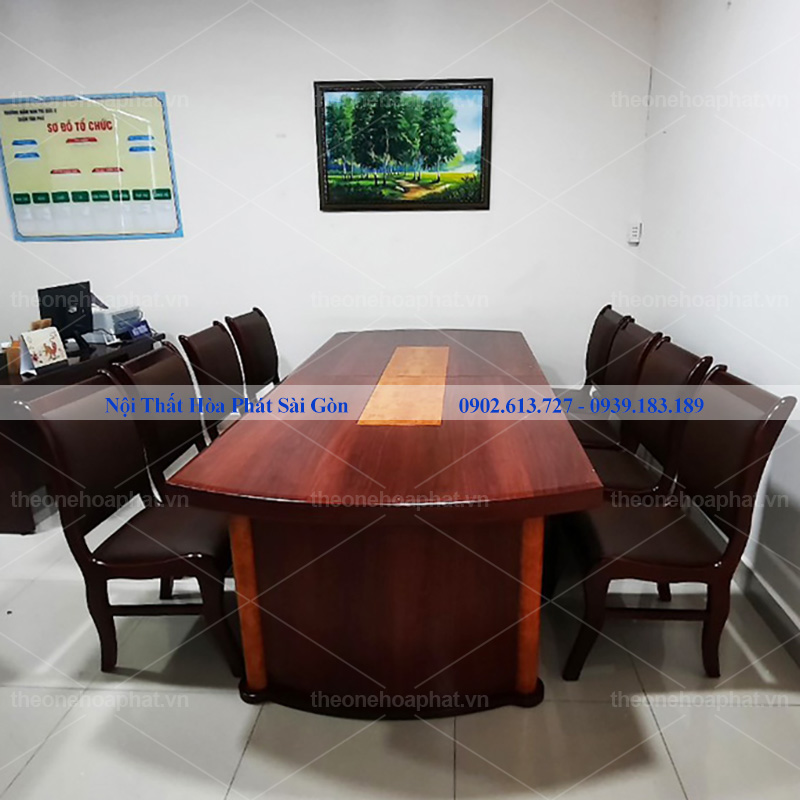 Hình thực tế bàn họp sơn PU CT3012H1