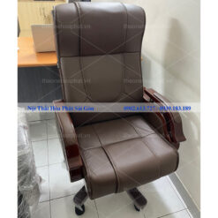 Ảnh thực tế ghế giám đốc TQ01 da nâu