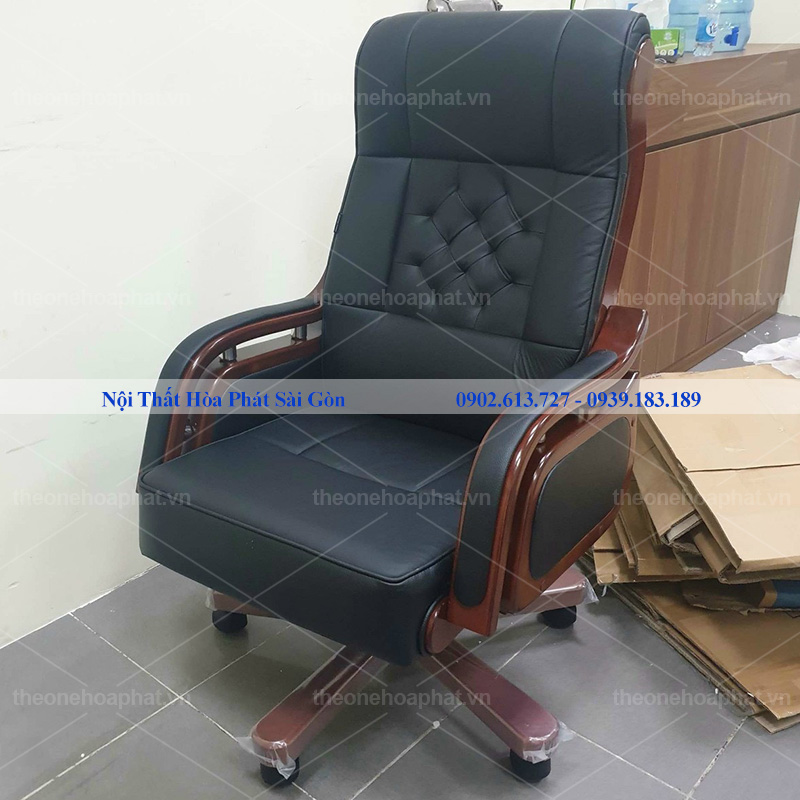 Ảnh thực tế ghế giám đốc TQ09 da đen
