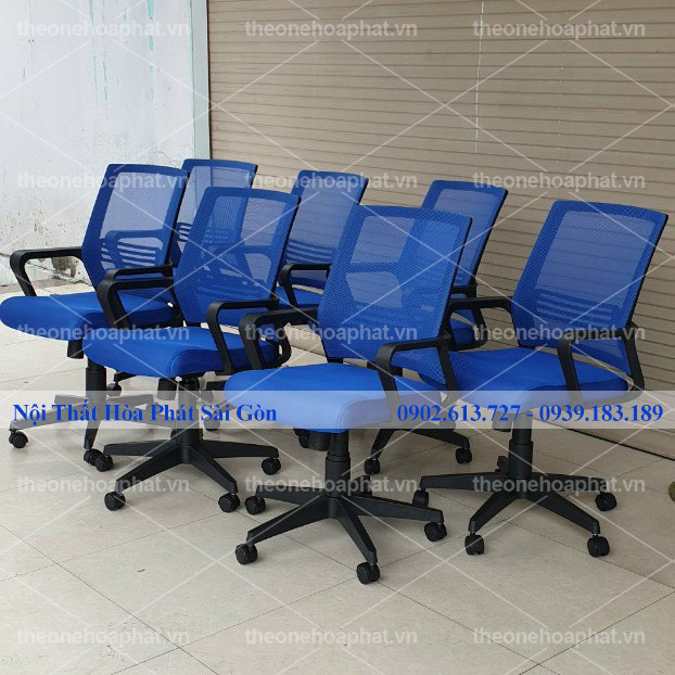 ghế xoay lưới văn phòng GL119 màu xanh