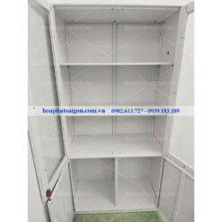 Ảnh thực tế tủ sắt màu trắng TU09K3D bên trong