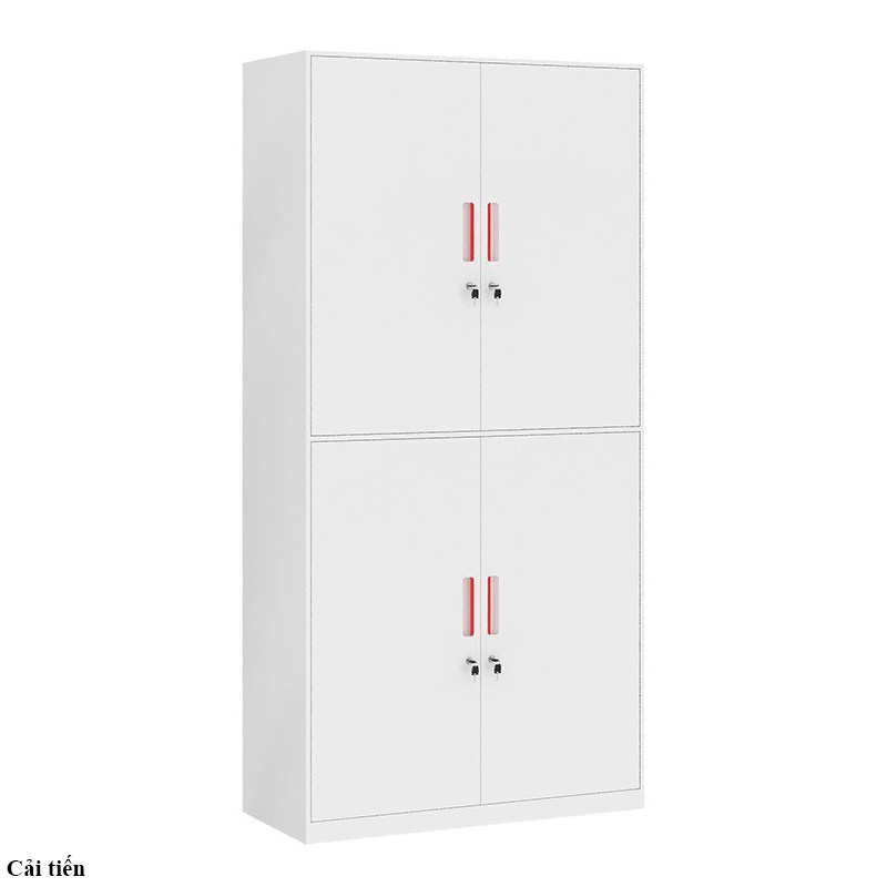 Tủ hồ sơ sắt 4 khoang màu trắng TU09K4D