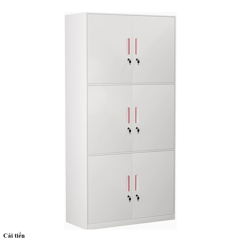 Tủ sắt trắng 6 khoang TU09K6D