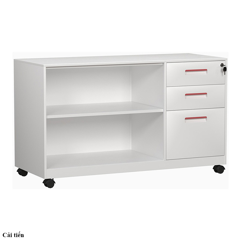 Tủ phụ sắt TUTP01D màu trắng