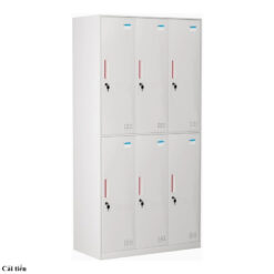 Tủ locker sắt 6 khoang TU982-3KD