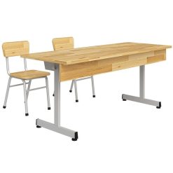 bàn học sinh mặt gỗ cao su BHS108-3G