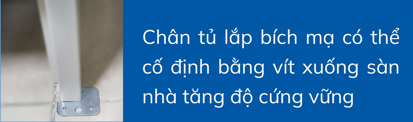 chân tủ lắp bích mạ