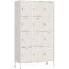 Tủ locker 12 khoang TU994-3K sắt sơn màu trắng ngà