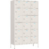 Tủ locker sắt TU996-3K màu trắng ngà 18 ngăn
