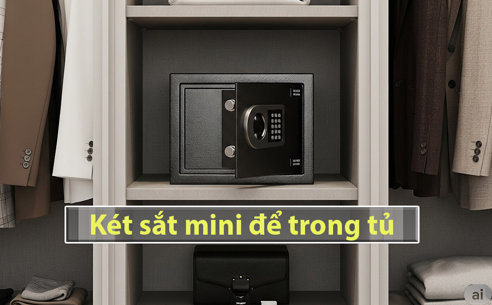 Két sắt mini để trong tủ