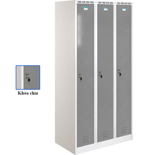 Tủ sắt phòng thay đồ TTD981-3K khóa chìa