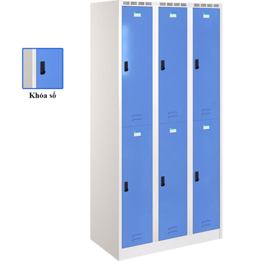 Tủ sắt phòng thay đồ TTD982-3K khóa số
