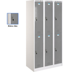 Tủ sắt phòng thay đồ TTD982-3K khóa chìa
