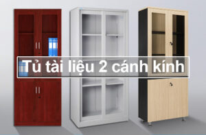 Tủ tài liệu 2 cánh kính