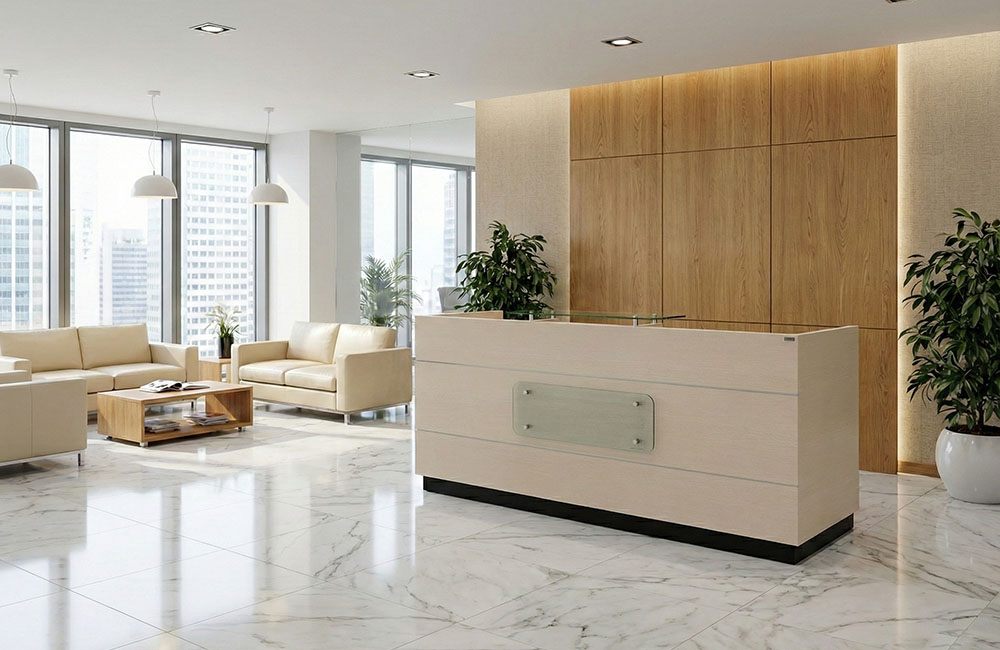 Bàn quầy lễ tân BQ102-22 dài 2.2m