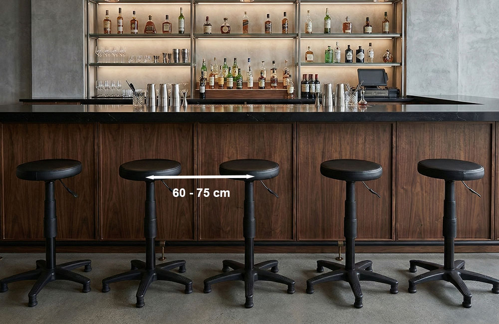 Khoảng cách giữa bố trí các ghế với nhau