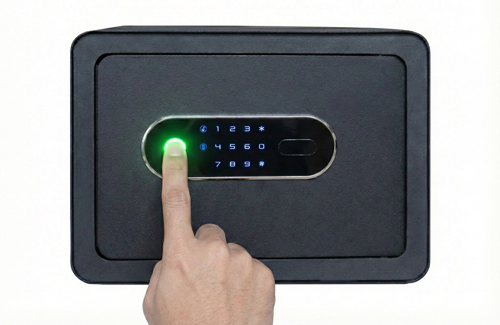 Mở khóa két sắt bằng vân tay