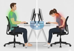 Tư thế ngồi máy tính đúng chuẩn