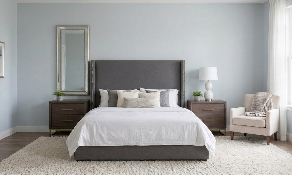 Đặt gương song song với giường ngủ