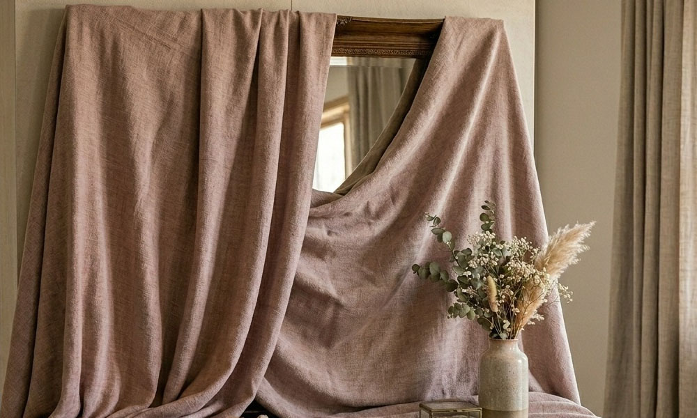 Sử dụng rèm che hoặc khăn phủ gương đối diện giường ngủ