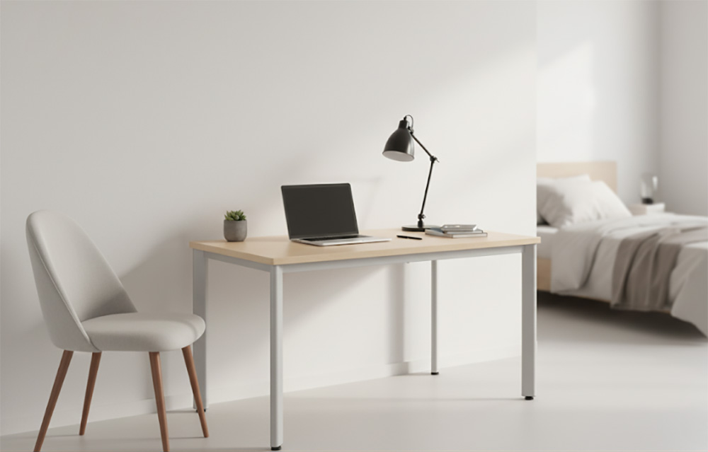 Bàn làm việc chân sắt đơn giản