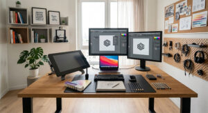 bàn làm việc dành cho dân thiết kế