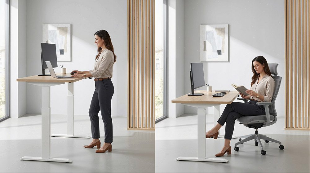 Bàn nâng hạ chân sắt