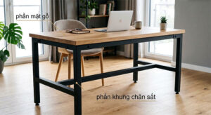 bàn làm việc chân sắt có bền không