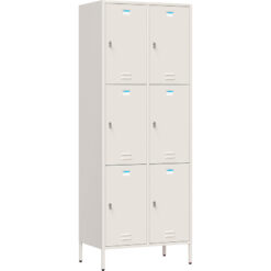 Tủ sắt locker 6 khoang TU993-2K màu trắng ngà