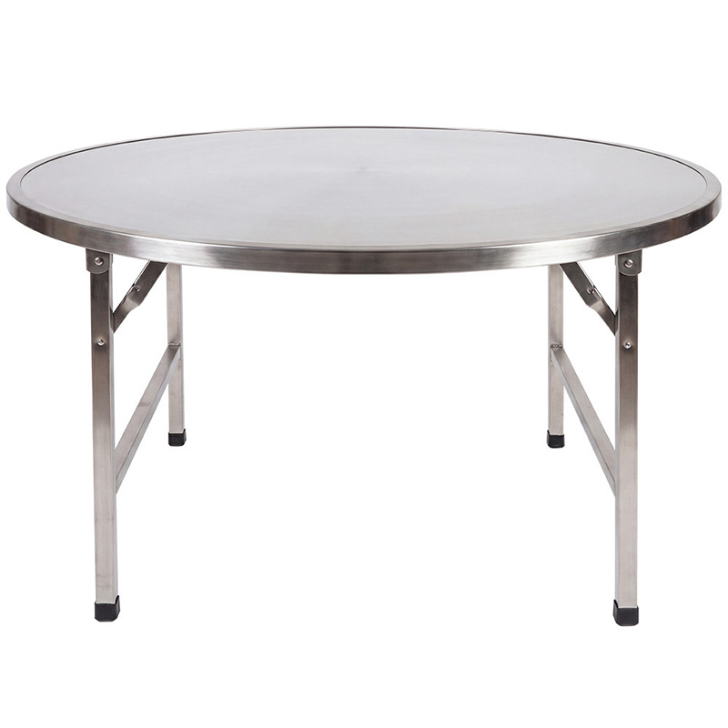 Bàn ăn inox chân gấp mặt tròn BG1150